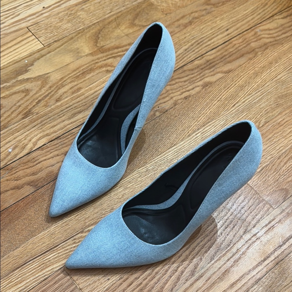 Chic denim Pointed Toe Heels
